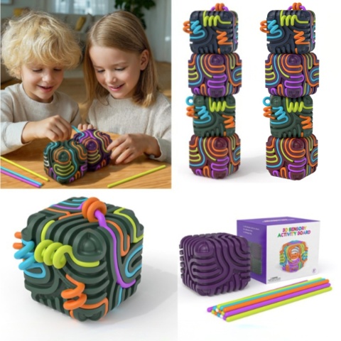 Kostka sensoryczna 3D terapeutyczna autyzm ADHD SI antystresowa duża