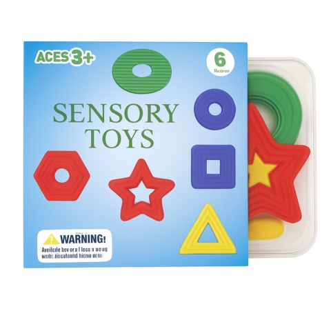 Zabawki Sensoryczne z Silikonu Medycznego – 6 Elastycznych Kształtów | ADHD | Autyzm | SI