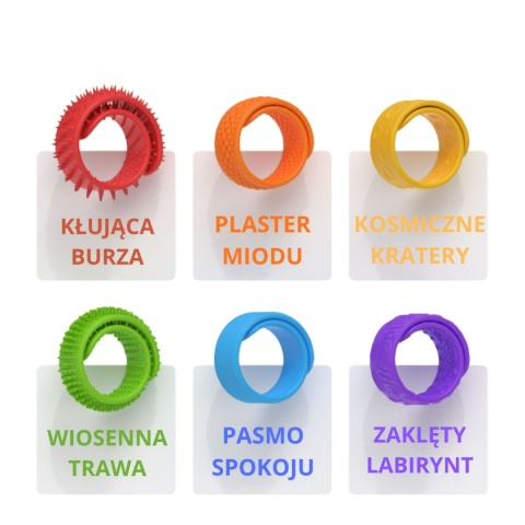 ZESTAW 6 BRANSOLETEK SENSORYCZNYCH SI – ANTYSTRESOWE USPOKOJENIE DLA DŁONI