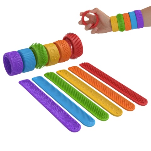 ZESTAW 6 BRANSOLETEK SENSORYCZNYCH SI – ANTYSTRESOWE USPOKOJENIE DLA DŁONI