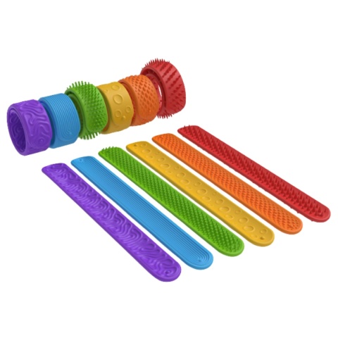 ZESTAW 6 BRANSOLETEK SENSORYCZNYCH SI – ANTYSTRESOWE USPOKOJENIE DLA DŁONI