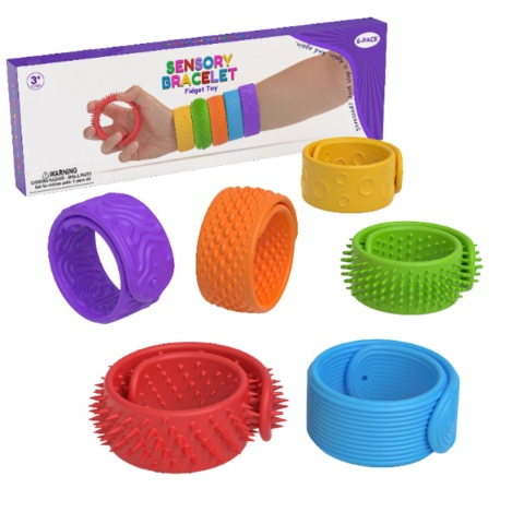 ZESTAW 6 BRANSOLETEK SENSORYCZNYCH SI – ANTYSTRESOWE USPOKOJENIE DLA DŁONI
