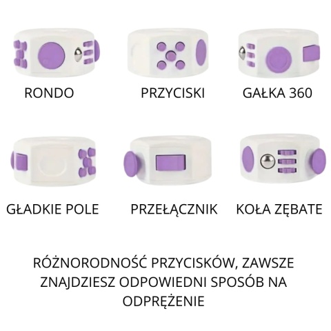 Pierścień antystresowy Fidget Ring gadżet zabawka sensoryczna ADHD autyzm