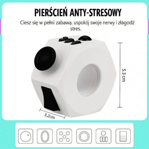 Fidget antystresowy zabawka sensoryczna ADHD autyzm relaks terapia ręki
