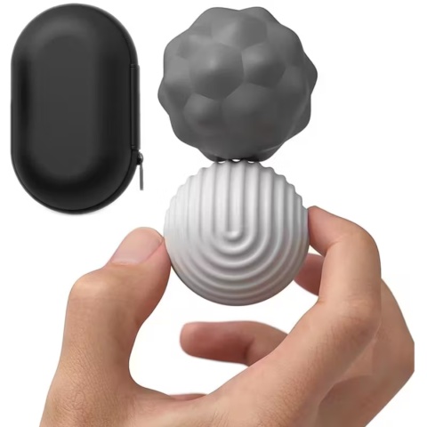 Kulki antystresowe magnetyczne 2-pack szare Fidget ADHD autyzm zestaw etui