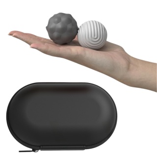 Kulki antystresowe magnetyczne 2-pack szare Fidget ADHD autyzm zestaw etui