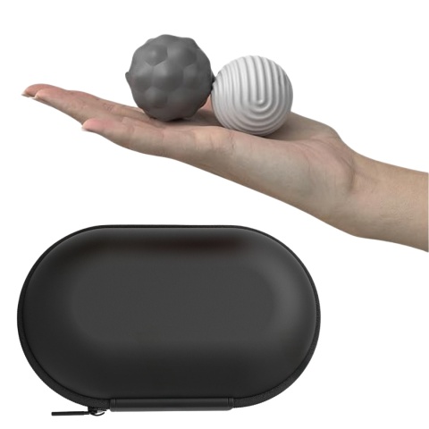 Kulki antystresowe magnetyczne 2-pack szare Fidget ADHD autyzm zestaw etui