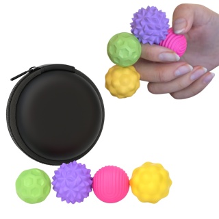 Magnetyczne Kulki Sensoryczne ADHD Autyzm Antystresowe 4szt + Etui Fidget