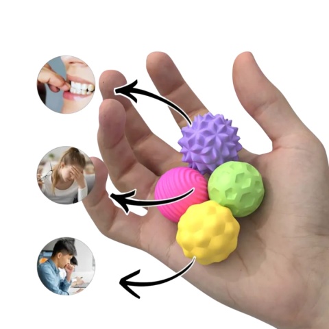 Magnetyczne Kulki Sensoryczne ADHD Autyzm Antystresowe 4szt + Etui Fidget