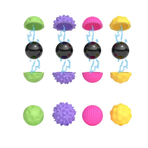 Magnetyczne Kulki Sensoryczne ADHD Autyzm Antystresowe 4szt + Etui Fidget