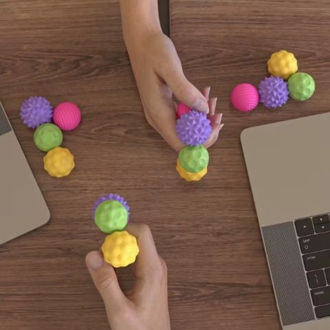 Magnetyczne Kulki Sensoryczne ADHD Autyzm Antystresowe 4szt + Etui Fidget