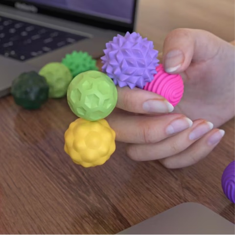 Magnetyczne Kulki Sensoryczne ADHD Autyzm Antystresowe 4szt + Etui Fidget