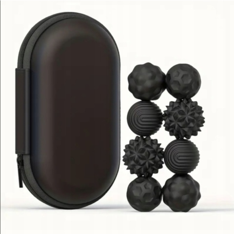 Magnetyczne kulki sensoryczne zestaw 8 sztuk z etui autyzm stres ADHD SI