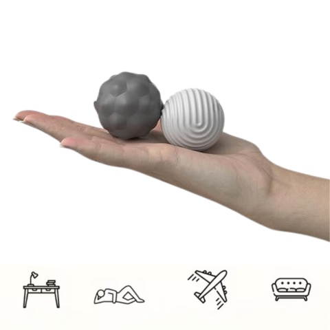 Kulki antystresowe magnetyczne 2-pack szare Fidget ADHD autyzm zestaw etui